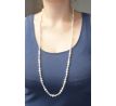 Biely perlový náhrdelník 95 cm