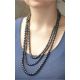 Čierne perly extra dlhý náhrdelník